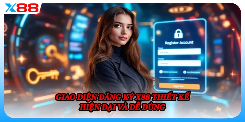 Giao diện đăng ký X88 thiết kế hiện đại và dễ dùng
