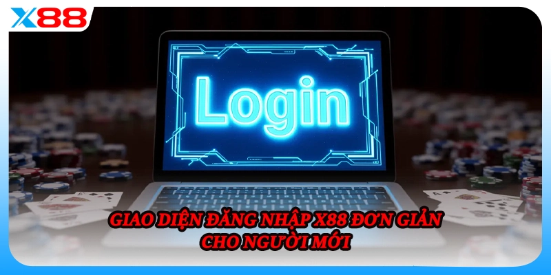 Giao diện đăng nhập X88 đơn giản cho người mới